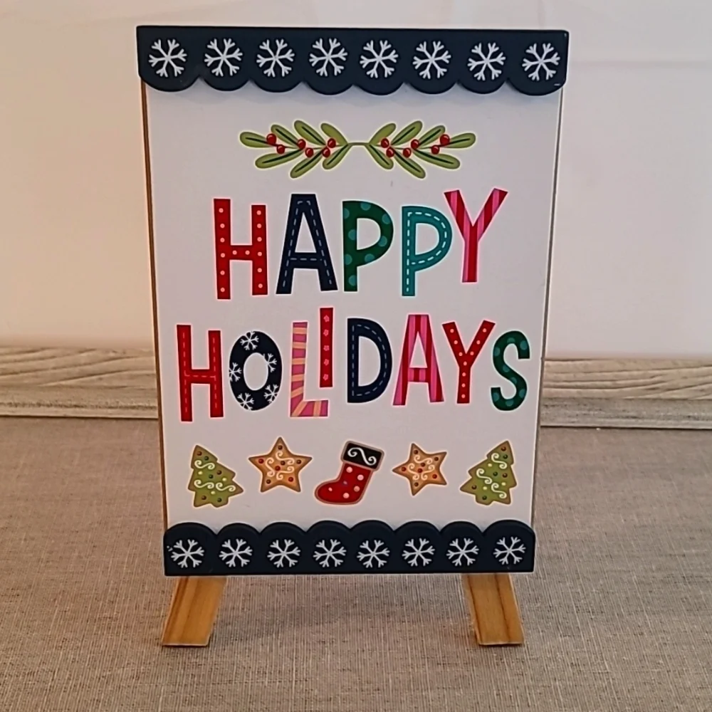 Happy Holiday Easel Sign